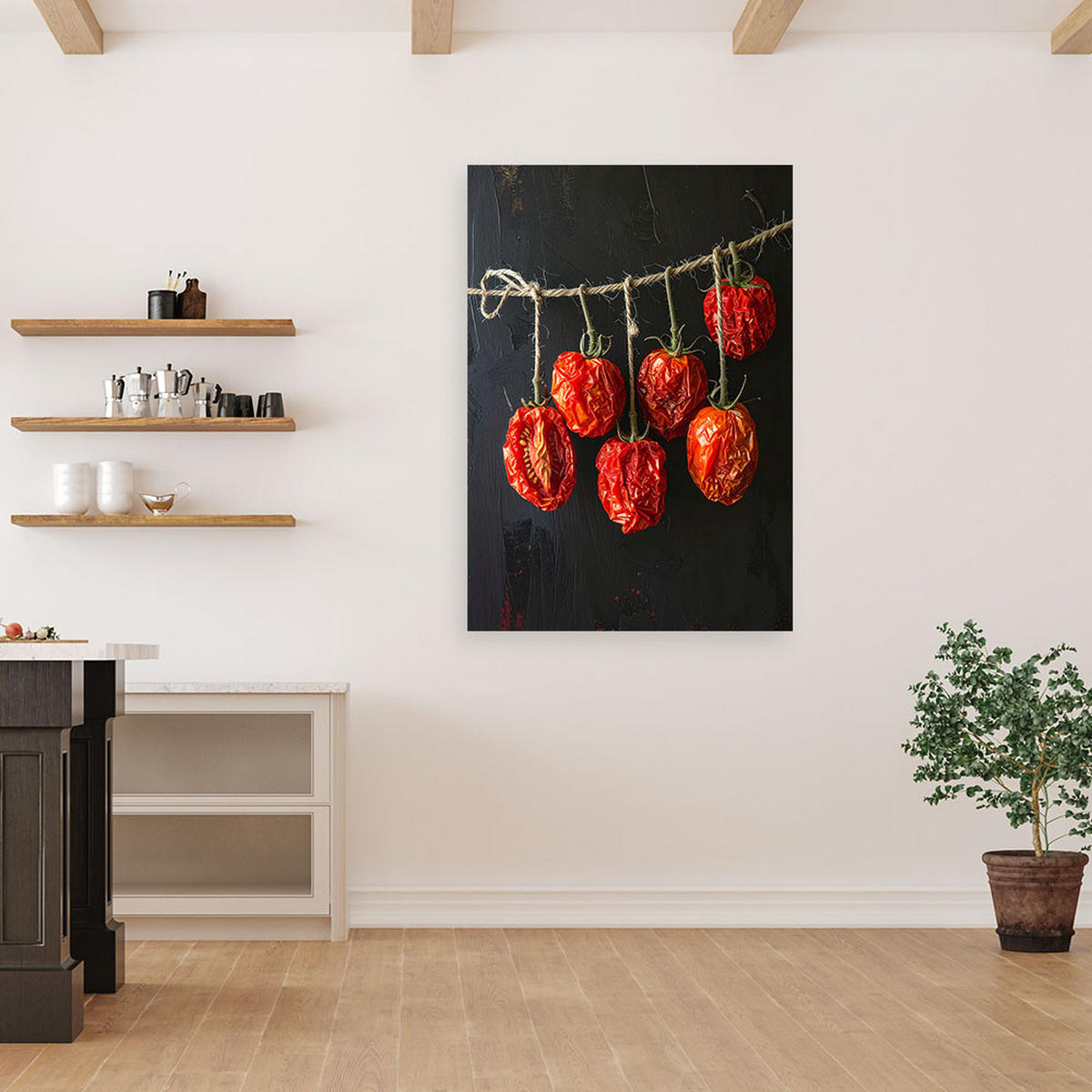 LEINWANDBILD Essen & Trinken 80x120cm - Rot, Textil (80/120cm) - Feeby