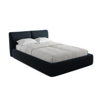 POLSTERBETT mit Bettkasten und Lattenrost 160x228 Blau - Blau/Schwarz, Kunststoff/Textil (140/200cm) - Makamii