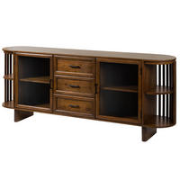 SIDEBOARD Akazie 200x40x80 natur lackiert MADRID #56 - Braun, Holz (200/80/40cm) - Massivmoebel24