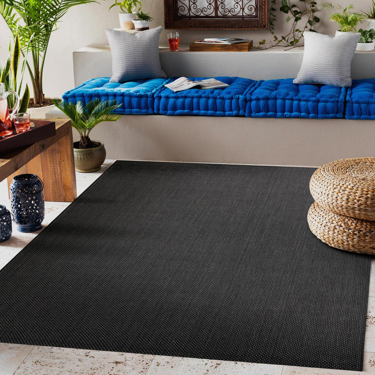 TEPPICH Flat 120/170 cm - Schwarz, Textil (120/170cm) - rugsX