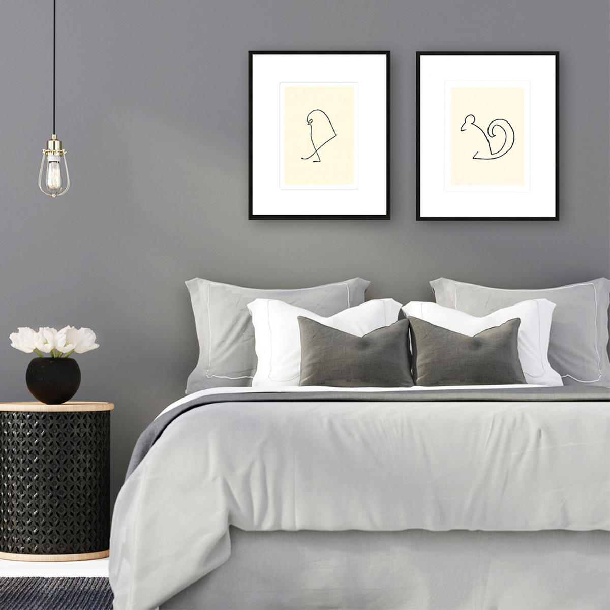 BILD gerahmt 53x63 cm Pablo Picasso „Der Sperling“ - Weiß, Holz (53/63cm) - artissimo