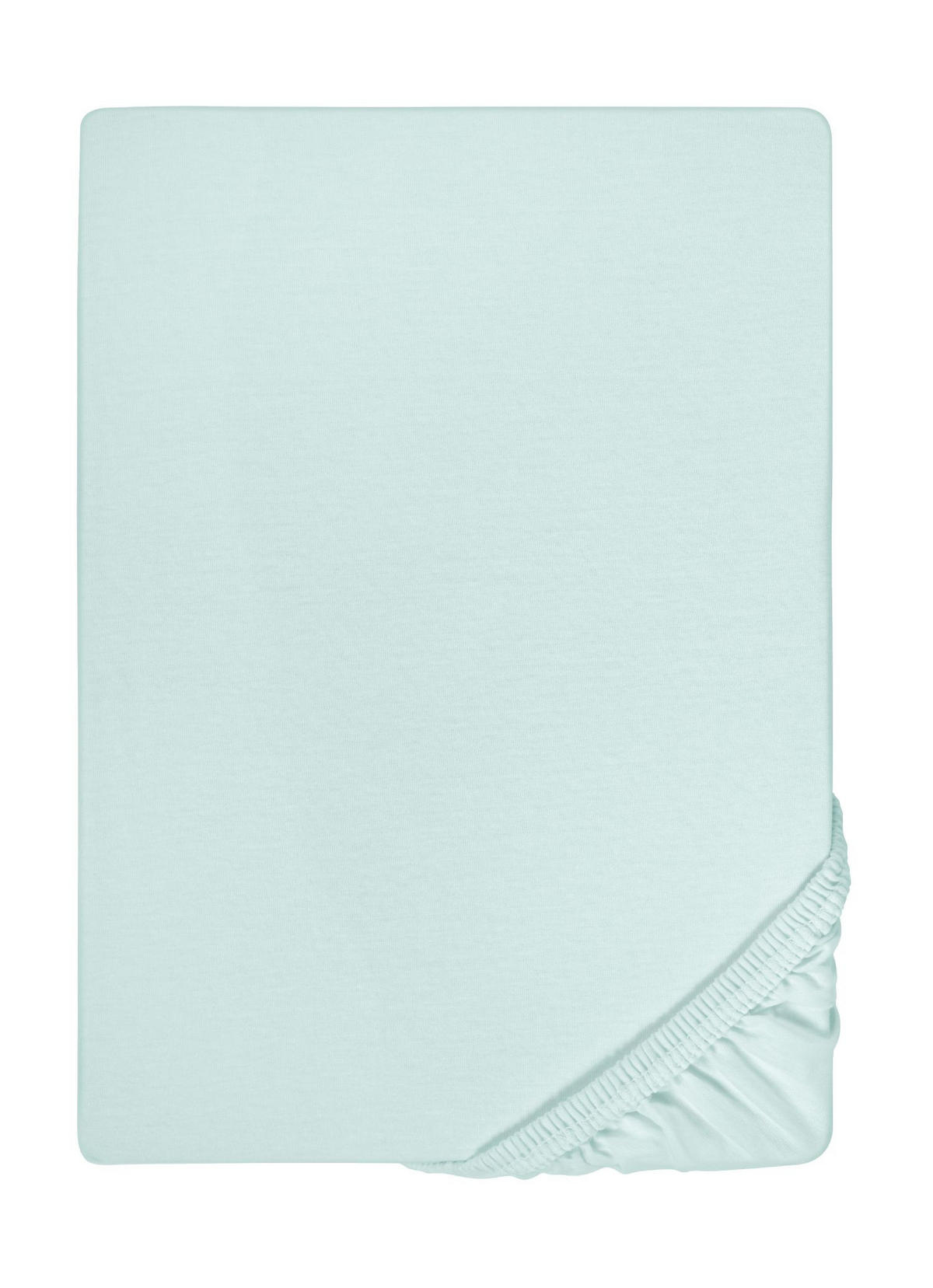 SPANNBETTTUCH Jersey antarktis, 90x190 cm - 100x200 cm - Hellblau, Textil (100/200cm) - biberna Sleep & Protect