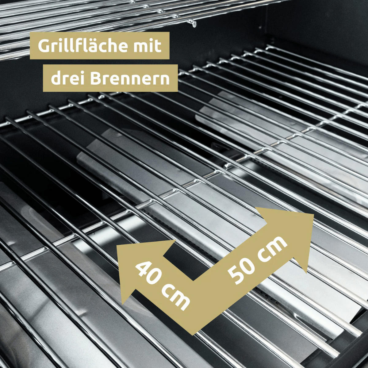 GASGRILL 3+1 Brenner mit Deckel DELO mit Seitenbrenner - Silberfarben, Metall (131/110/54cm) - DELUKE
