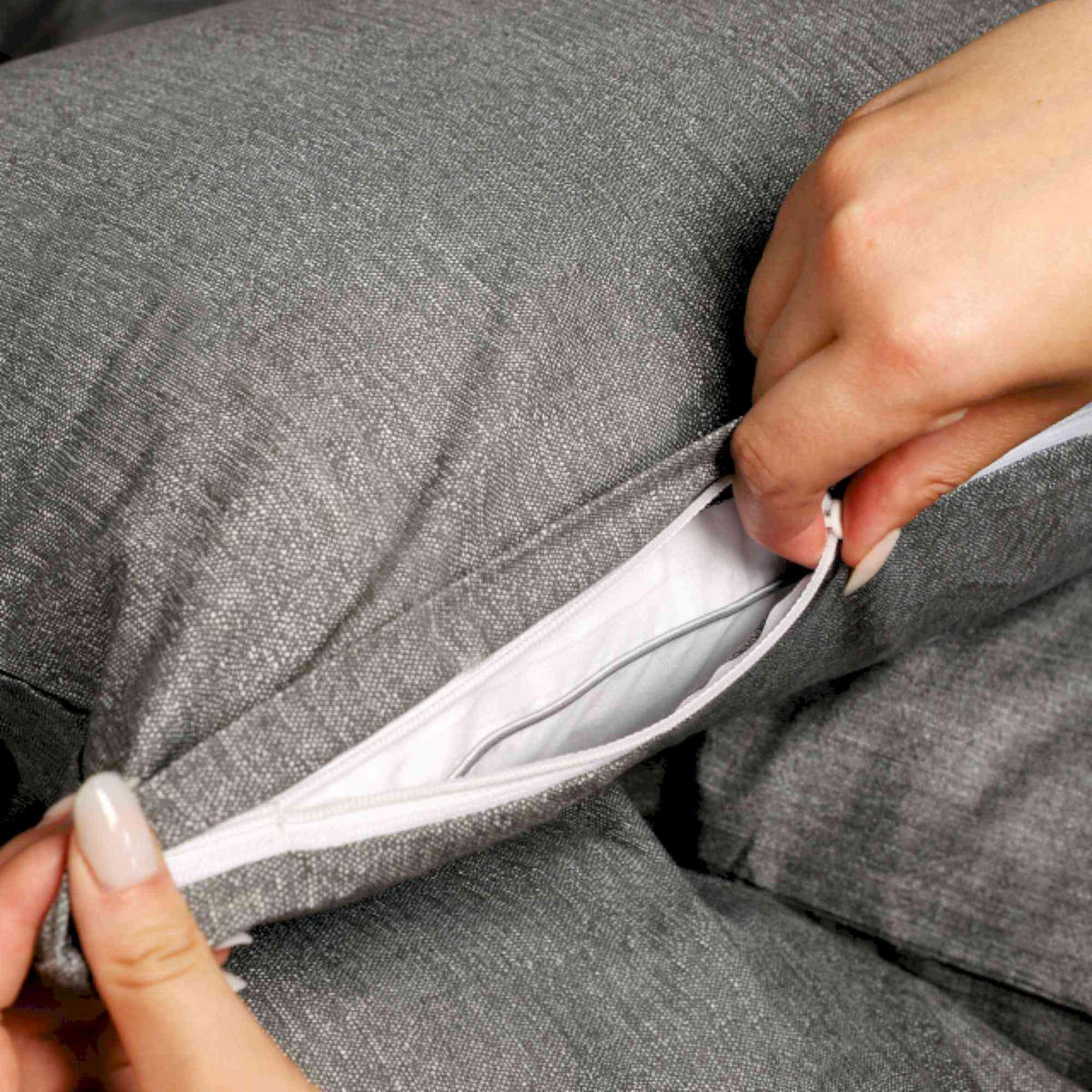 RENFORCÉ KISSENBEZÜGE HARP - Anthrazit, Textil (40/40cm) - Esprit