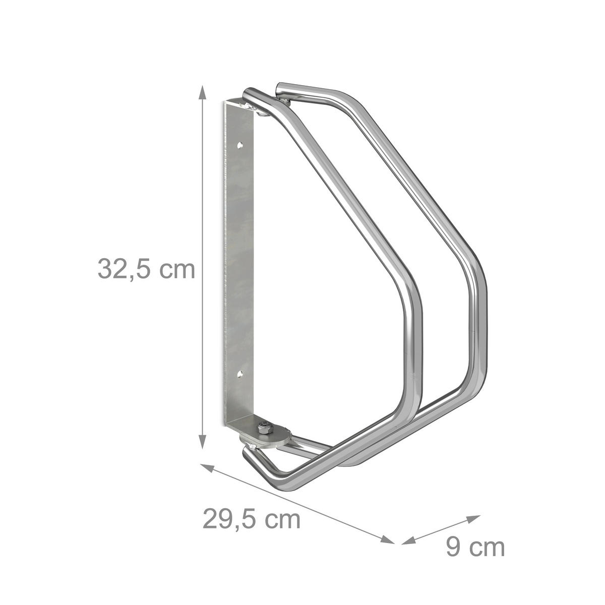 FAHRRADSTÄNDER - Silberfarben, Metall (9/32.5/29.5cm) - Relaxdays