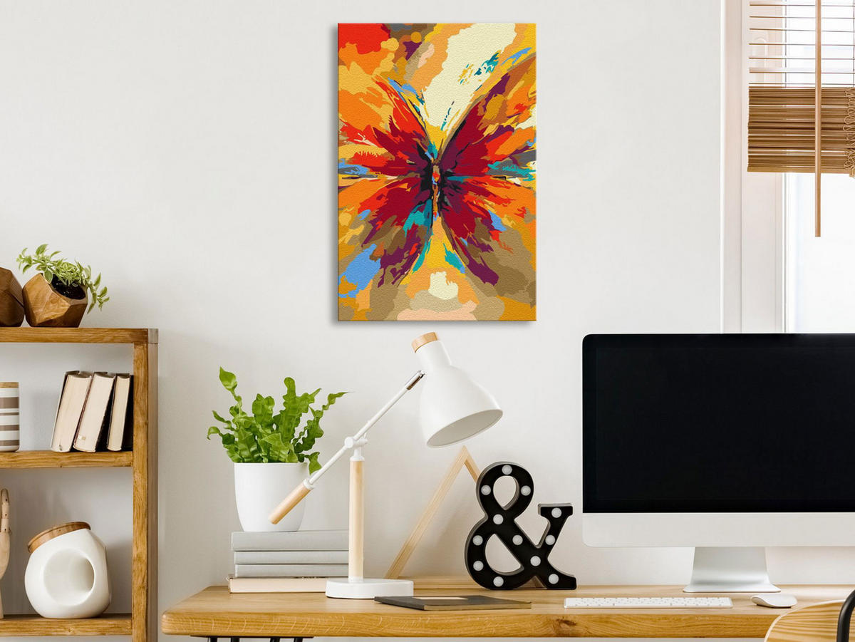 MALEN NACH ZAHLEN Bunt 40/60 cm - Multicolor, Textil (40/60cm) - KUNSTLOFT