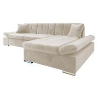 ECKSOFA Malwi Premiumi, Seite: Rechts - Sandfarben, Holz/Textil (278/161cm) - MIRJAN24