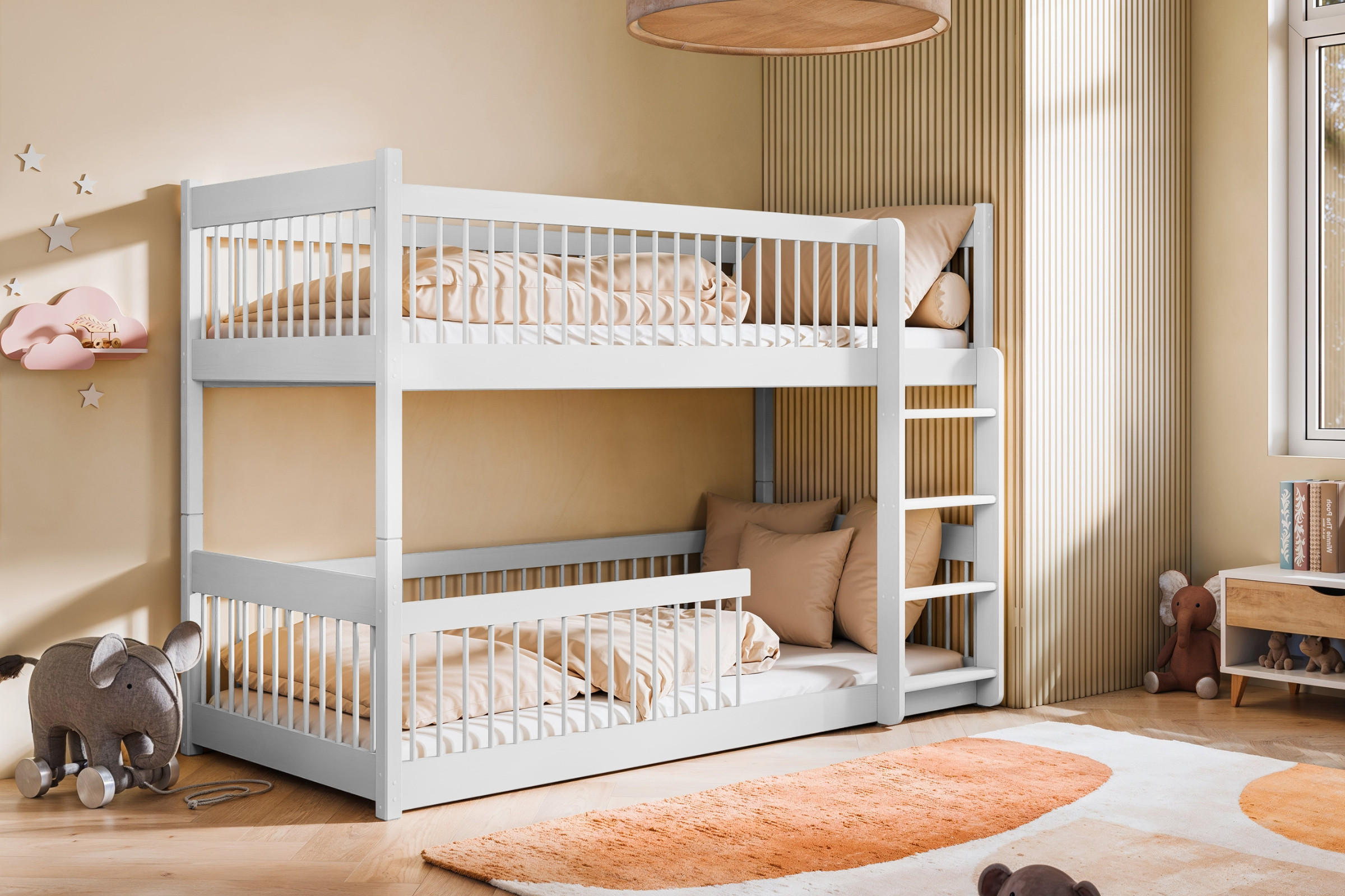 ETAGENBETT CHARM 90/200 in Weiß - Weiß, Holz - Deine Möbel 24