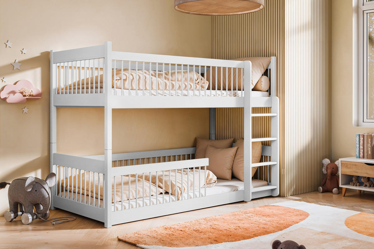 ETAGENBETT CHARM 90/200 in Weiß - Weiß, Holz - Deine Möbel 24