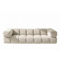 SOFA 4-SITZER, Strukturierter Premiumstoff Sonic, Beige, Averro - Beige, Holz (280/70/96cm) - Kaiser Möbel