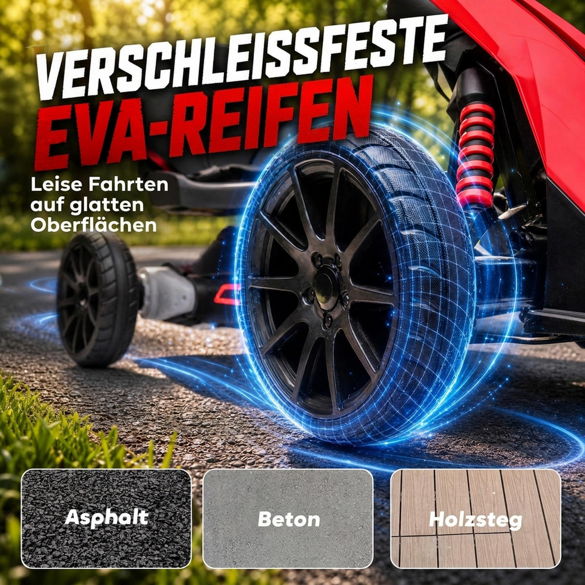 FAHRZEUGE zum Draufsitzen Rot 100.0/58.0/58.5cm - Rot, Kunststoff (100/58/58.5cm)