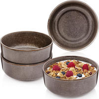 SCHALEN SET KAIRO GRAPHIT - 4 teilig aus Steingut - Braun, Keramik (26.5cm) - Sänger