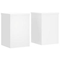 PFLANZENSTÄNDER 2er Set Weiss 20/20/30 Cm Holzwerkstoff - Weiß, Holzwerkstoff (20/30/20cm) - vidaXL