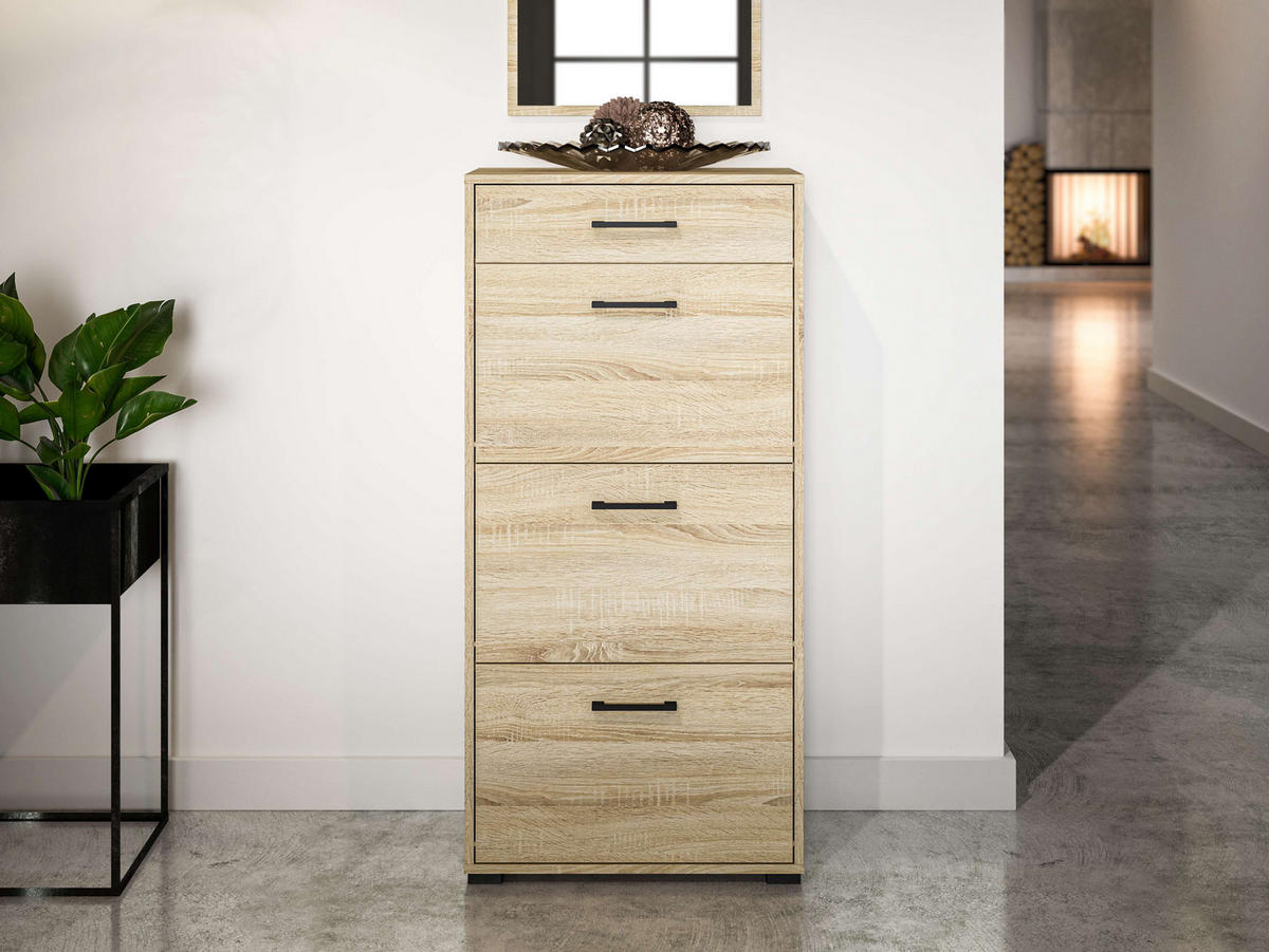 SCHUHSCHRANK – 60 cm – Caro – Sonoma Eiche - Sonoma Eiche, Holzwerkstoff (60/126/34cm) - hi-markt