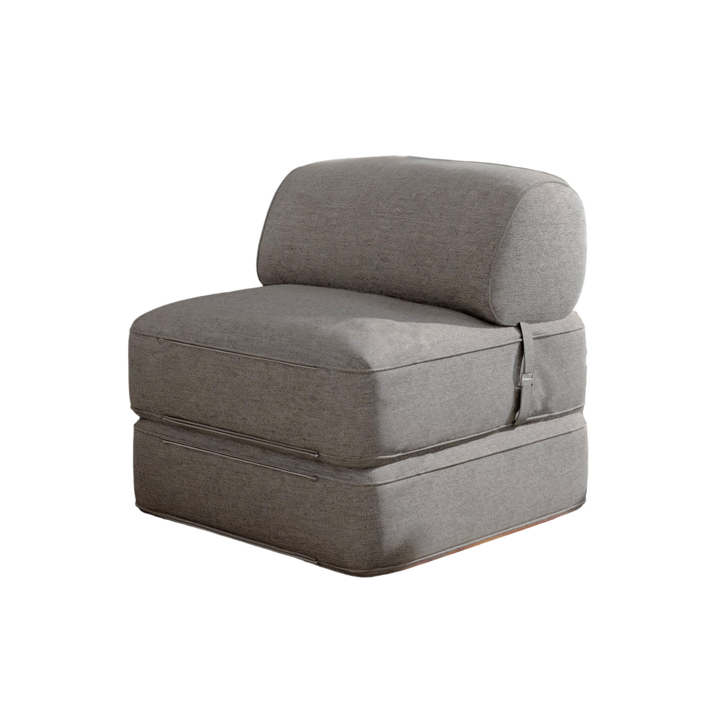 SITZSACK Faltbar Modular Leinen grau Sofa - Grau, Textil (76/82/76cm) - Vercart