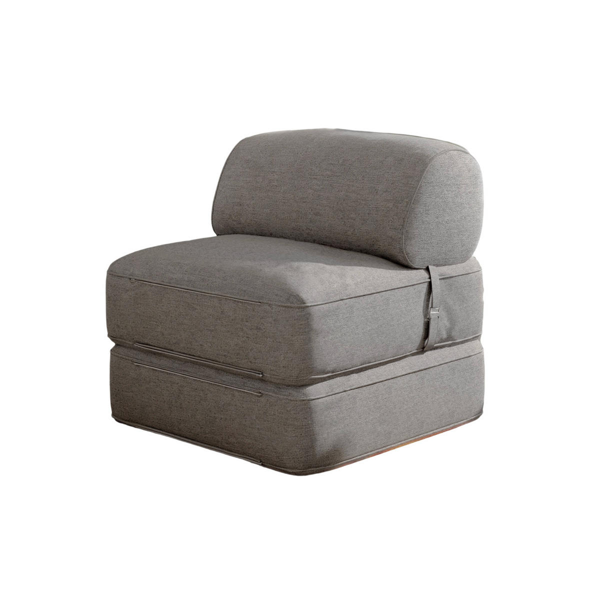 SITZSACK Faltbar Modular Leinen grau Sofa - Grau, Textil (76/82/76cm) - Vercart