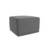 POUF Samt Stoff Grau - Schwarz/Grau, Kunststoff/Textil (65/40/65cm) - Makamii