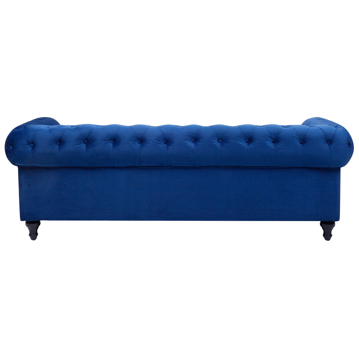 4-SITZER SOFA SET Samtstoff Blau Chesterfield - Blau, Textil (201/70/75cm) - Beliani