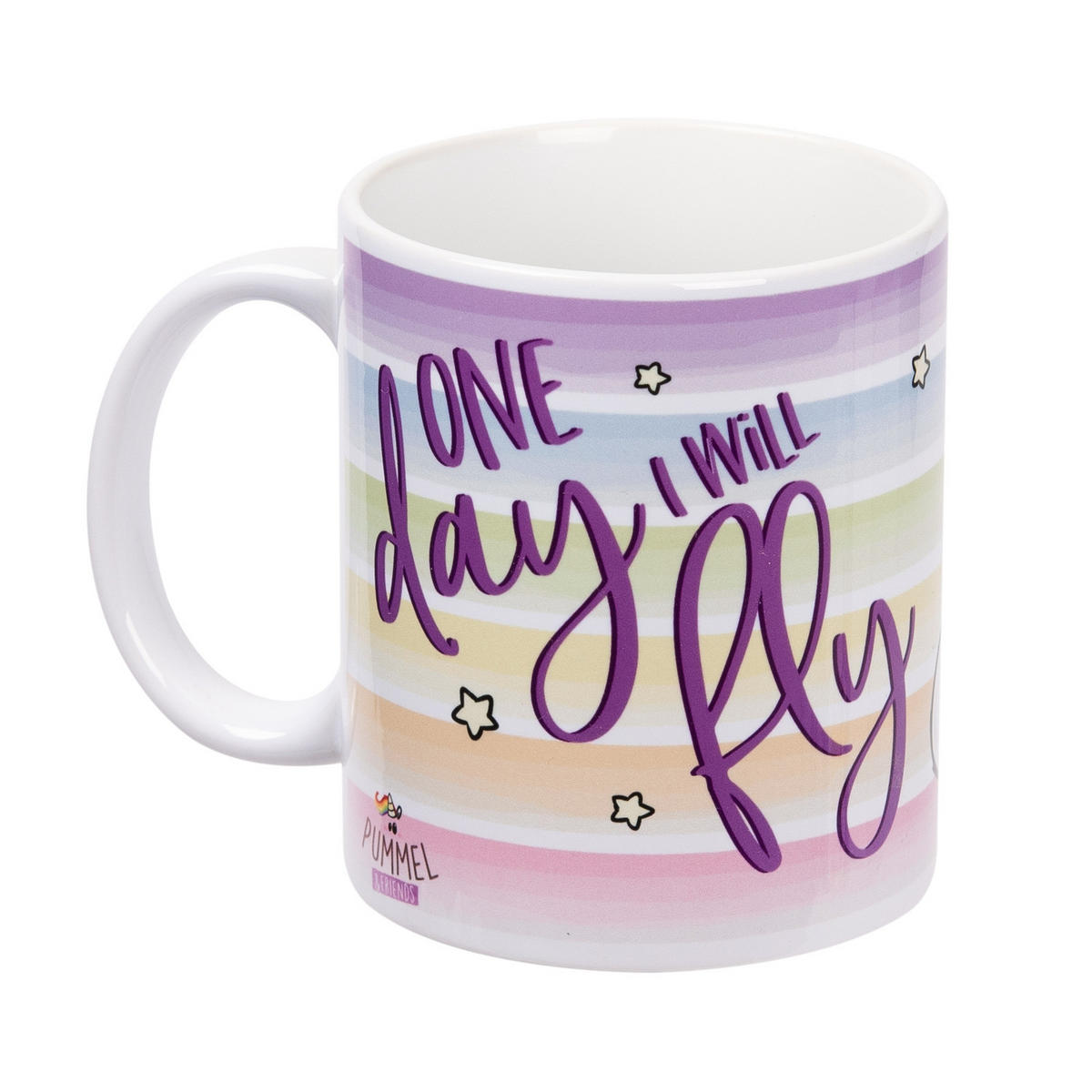 KAFFEEBECHER Pummel & Friends Zebrasus - One day I will fly Mehrfarbig 320 ml - Multicolor, Keramik (0.32L) - United Labels