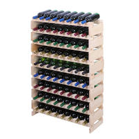 WEINREGAL VINOTECA FLEX PRO HxBxT 121x84x28cm 72 Flaschen auf 9 Ebenen Natur unbehandelt - Naturfarben, Holz (84/121/28cm) - PROREGAL