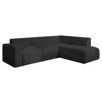 ECKSOFA ZAVO Feiner Mischstoff in Anthrazit - Anthrazit, Holzwerkstoff/Kunststoff (310/218cm) - Idohome