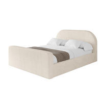 POLSTERBETT mit Bettkasten, Fußteil und Lattenrost, Boxbett mit Matratze H3/H4 - TIVON-Z 180x200 Beige - Creme, Holzwerkstoff/Textil (180/200cm) - ALTDECOR