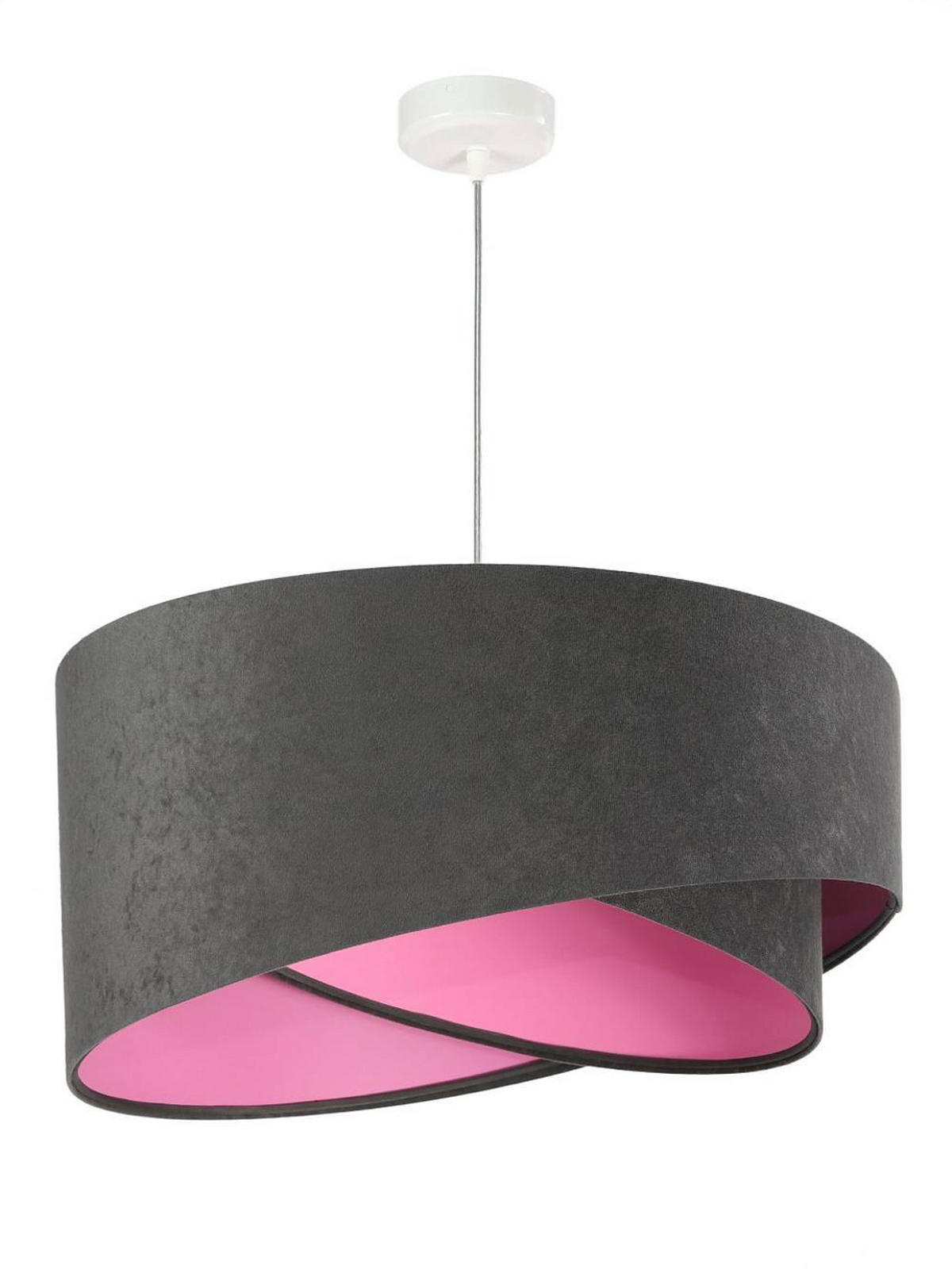 HÄNGELEUCHTE Grau 50/23 cm - Pink, Kunststoff (50/1.3/23cm) - ONZENO