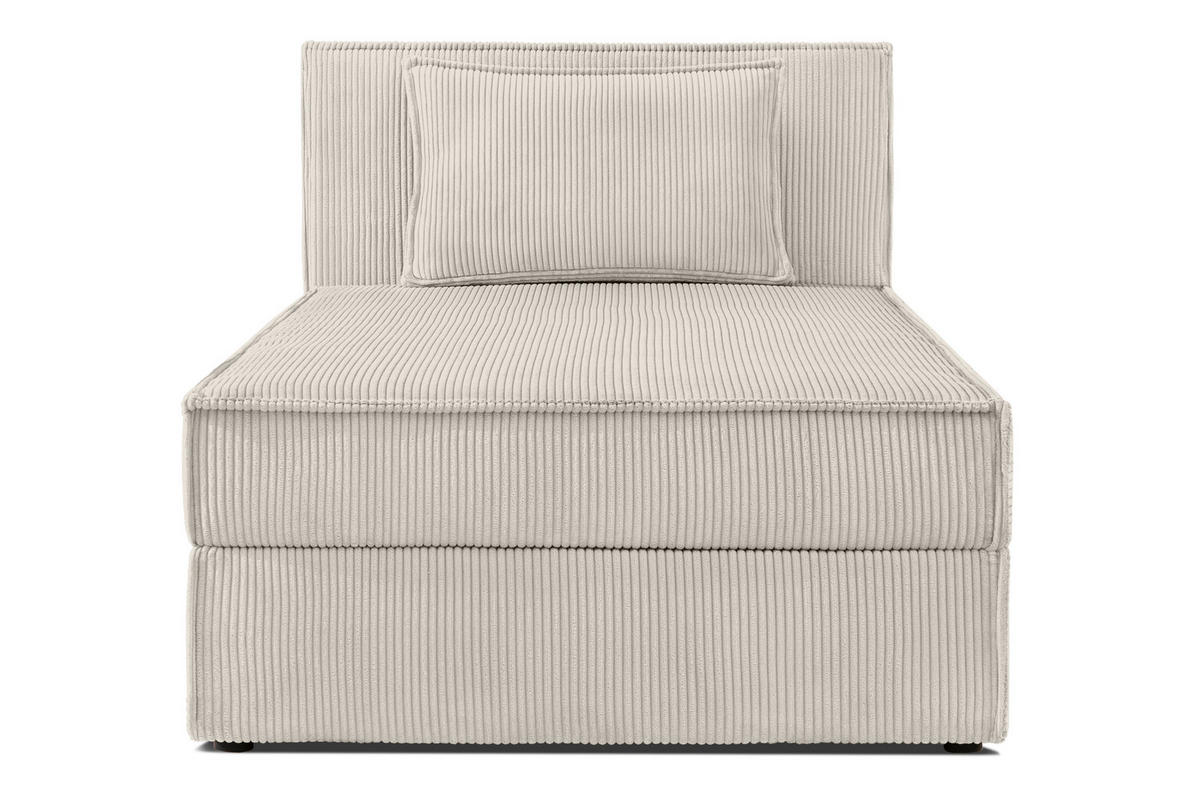 BOXSPRINGBETT ROTI Einzelbett, cremefarben - Creme/Schwarz, Holz/Holzwerkstoff (100/200cm) - KONSIMO®