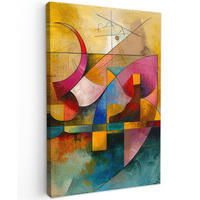 LEINWANDBILD Kunst - Abstrakt - Modern 60x90 cm - Gelb, Textil (60/90cm) - MuchoWow