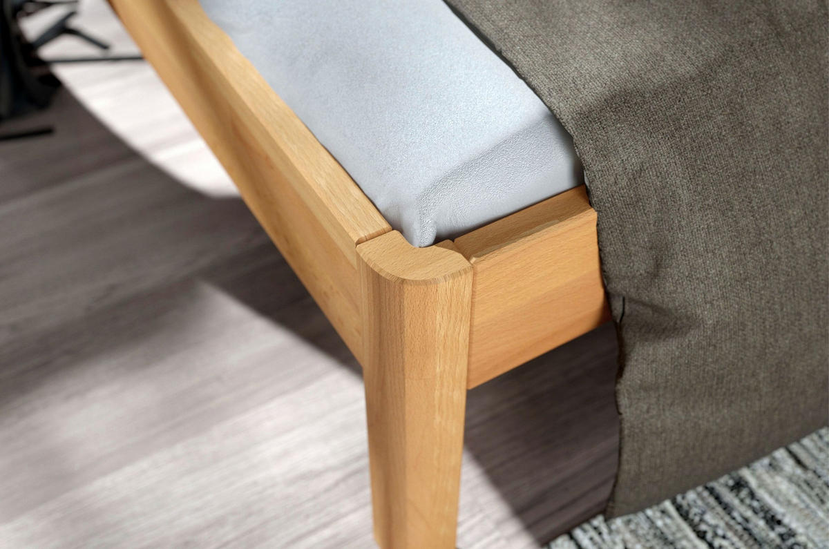 MASSIVHOLZBETT Ammer, in Naturfarben, 160x200 - Buchefarben, Holz/Buchenholz (160/200cm) - Visby