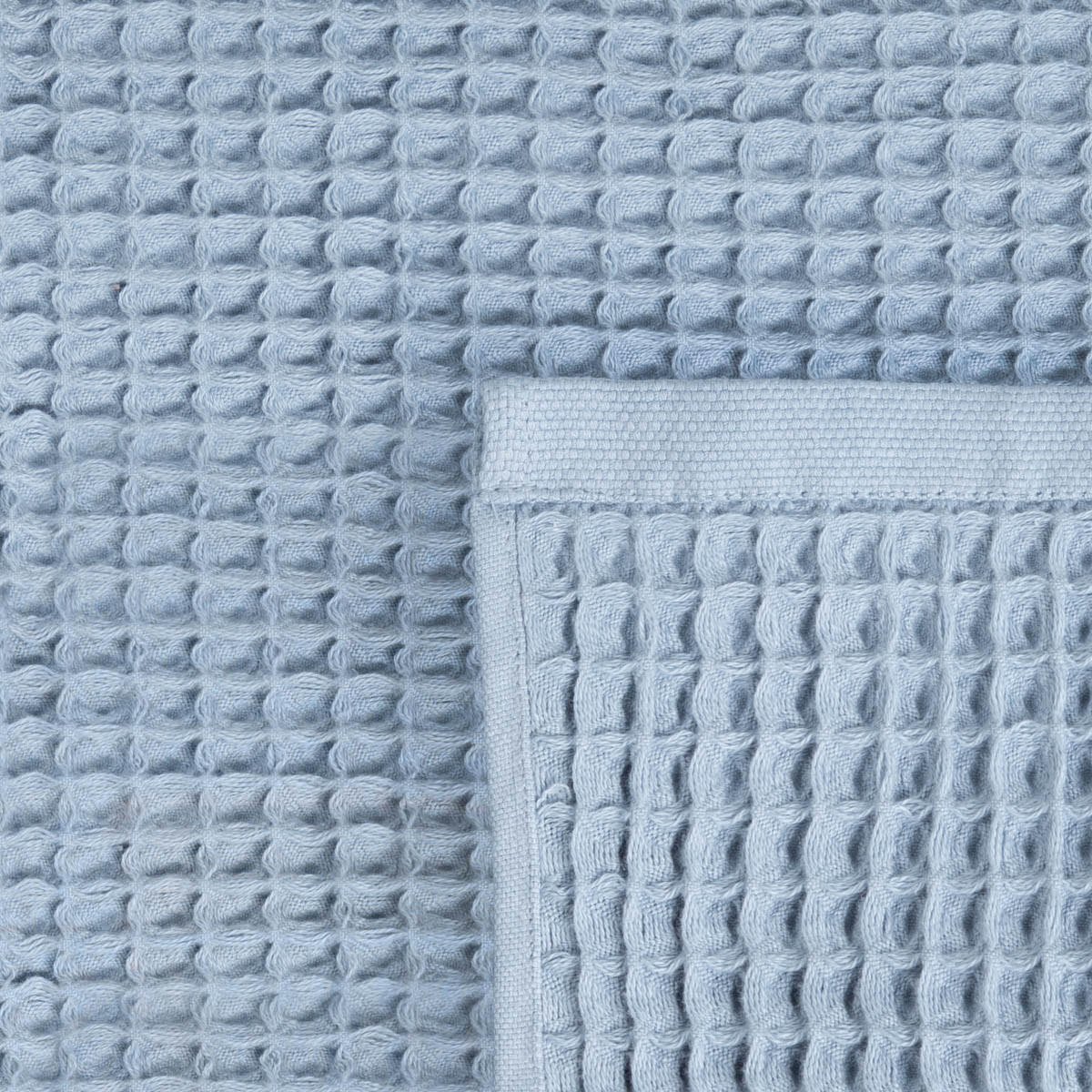 BADETUCH Vaffel blau 70/130 cm - Blau, Textil (70/130cm) - Homla