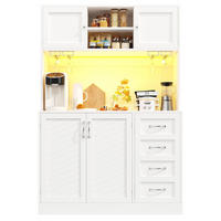 KÜCHENSCHRANK LED 120x40x188Cm 4 Türen Grün - Weiß, Holzwerkstoff (120/188/40cm) - FLIEKS