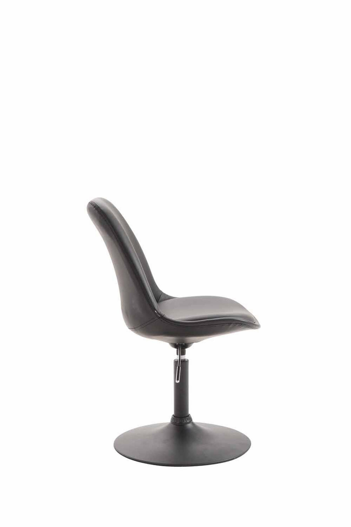 DREHSTUHL Lederlook schwarz - Schwarz, Textil/Metall (48/76/57cm) - CLP