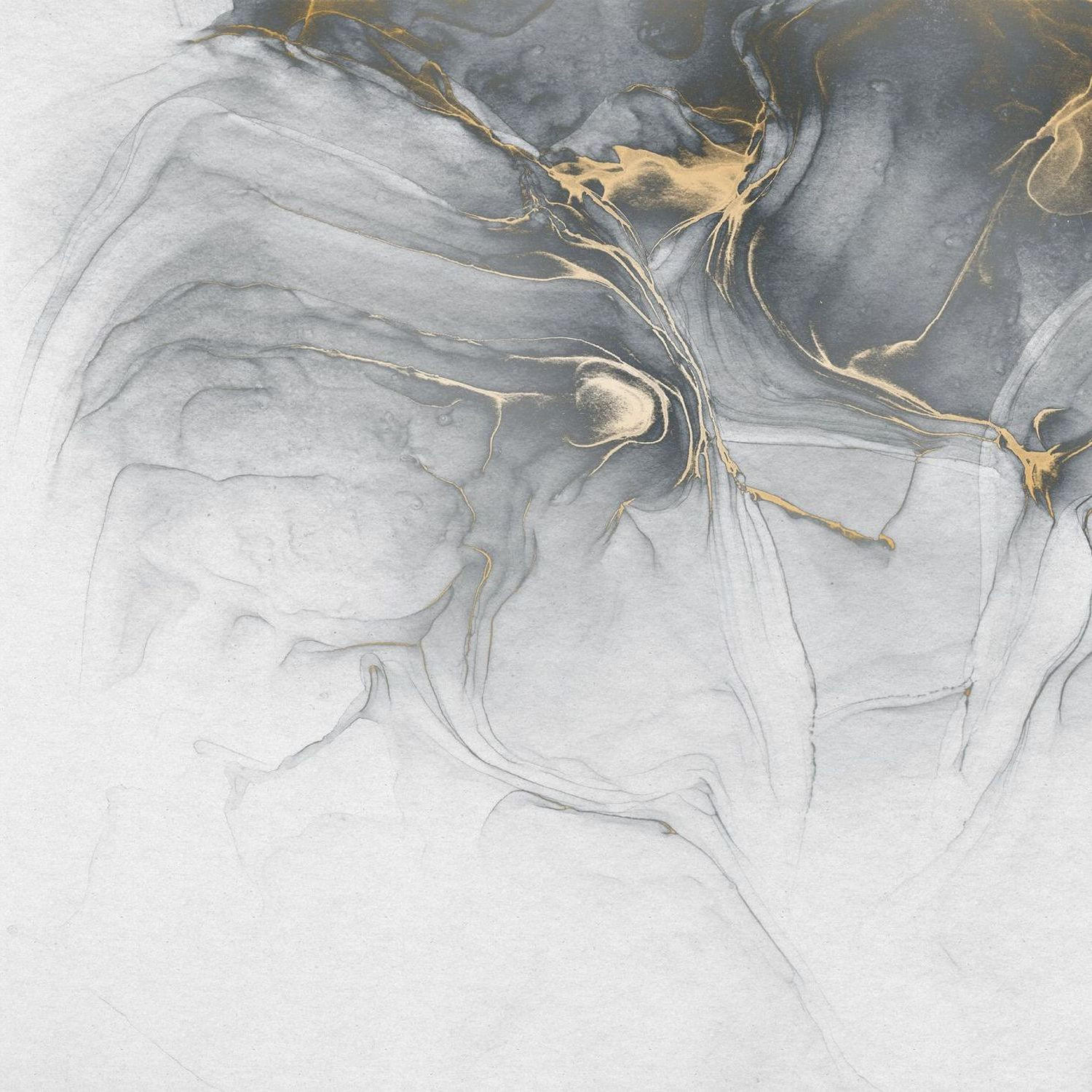 FOTOTAPETE Aquarell 300 x 280 cm - Grau, Papier (300/280cm) - Sanders & Sanders
