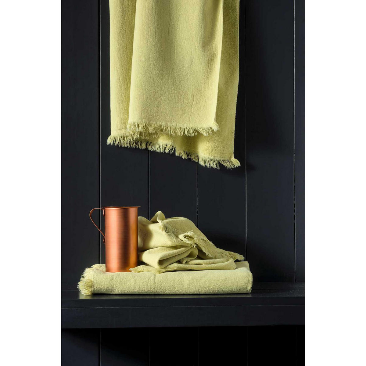 MAXI-BADETUCH Luna butter 100 x 160 cm - Gelb, Textil (100/160cm)