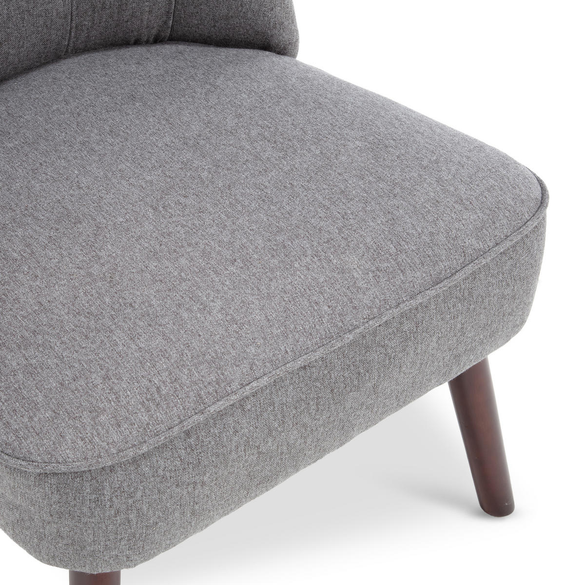 SESSEL 2er-Set Jacques gepolstert mit dunkelgrauem Stoff - Dunkelgrau/Dunkelbraun, Holz/Textil (56.5/73/62cm) - Sicaan
