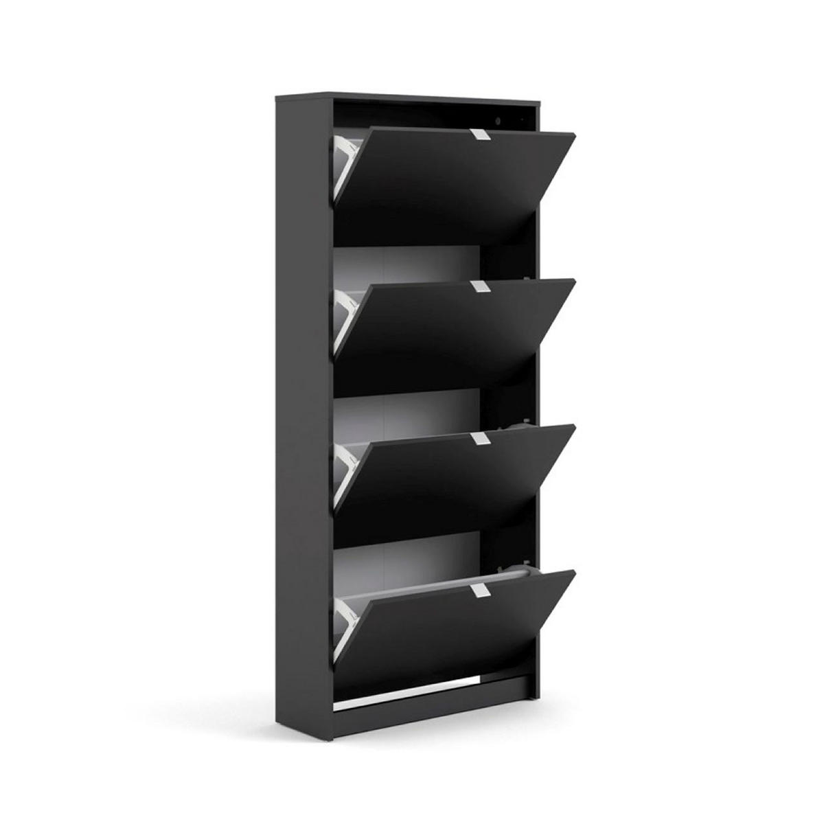 SCHUHKIPPER schwarz - Schwarz, Holzwerkstoff (70/162/24cm) - ebuy24