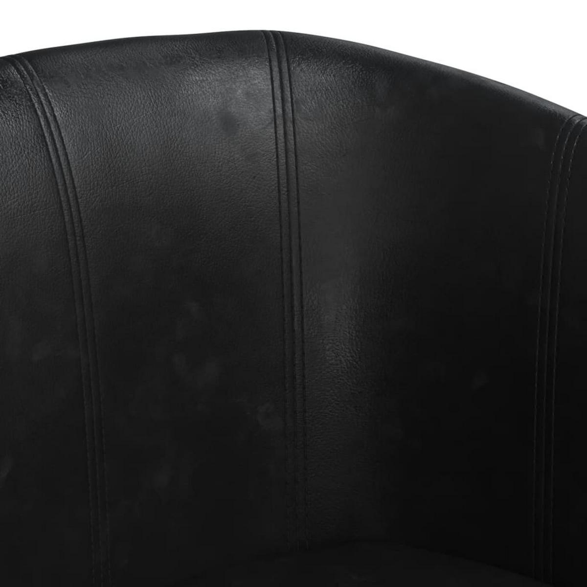 CLUBSESSEL Haltbar 70/56/68 cm Schwarz Kunstler - Schwarz, Leder (56/68/70cm) - vidaXL