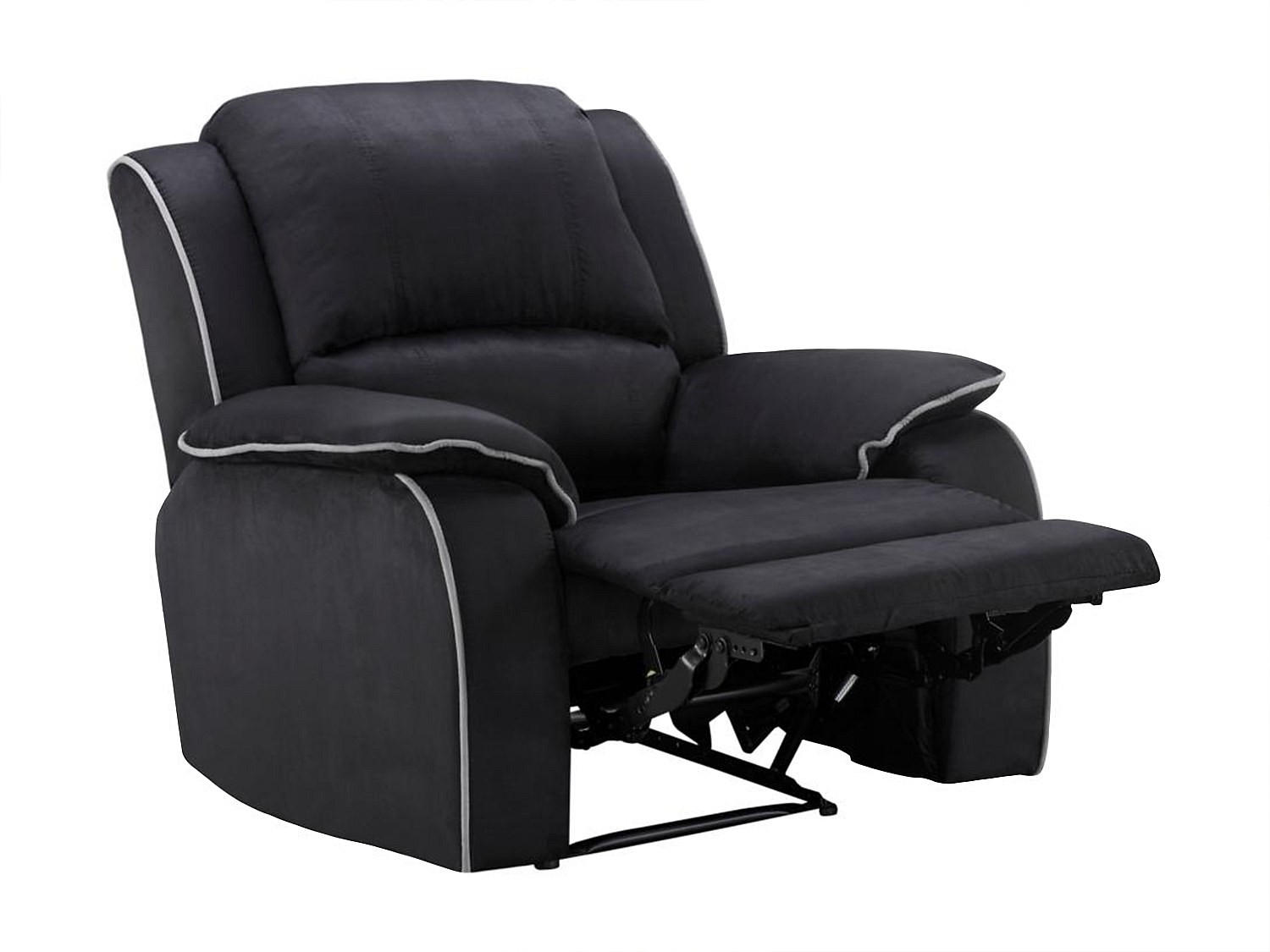 RELAXSESSEL - 1 Person - Stoff, Stoff - Schwarz - - Schwarz, Textil (100/99/96cm) - Vente-Unique