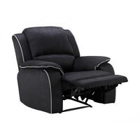 RELAXSESSEL - 1 Person - Stoff, Stoff - Schwarz - - Schwarz, Textil (100/99/96cm) - Vente-Unique