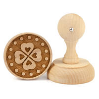 KEKSSTEMPEL Kleeblatt, Ø 60 mm, Buchenholz - Braun, Holz (6/8.2/6cm) - Folkroll