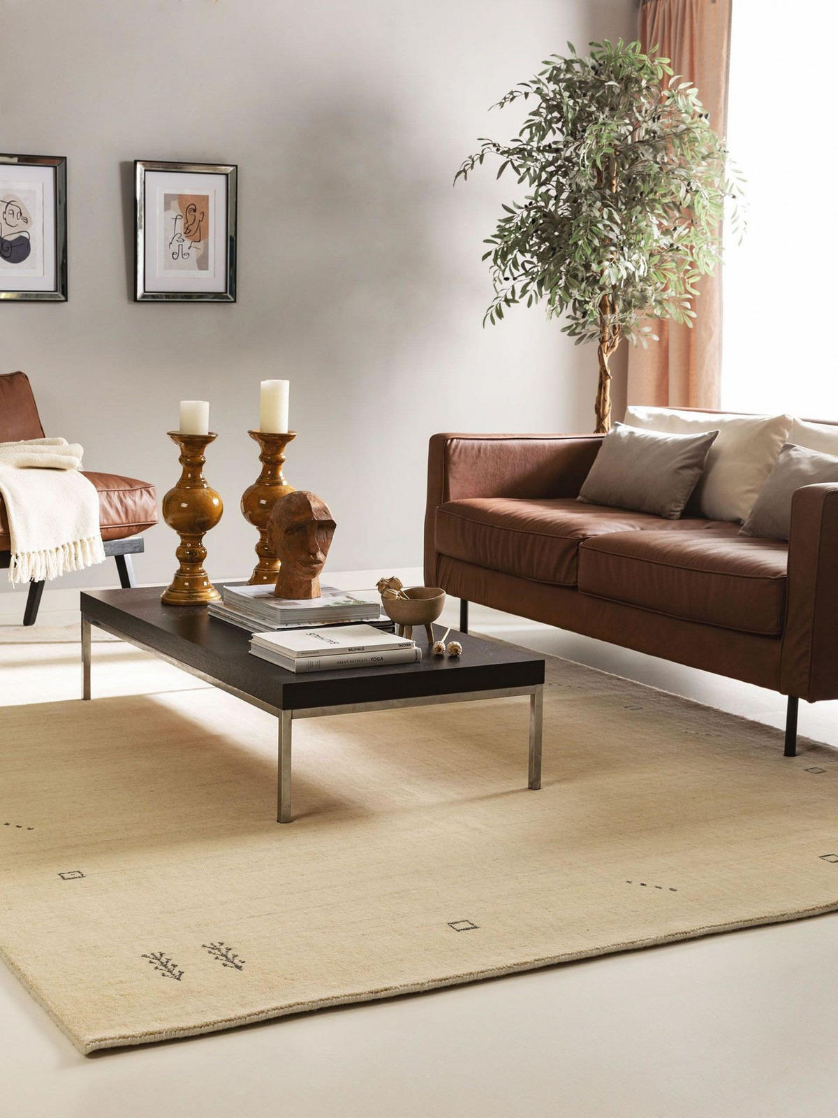 TEPPICH Wollteppich Jamal Beige - Beige, Textil (250/1cm) - KUNSTLOFT