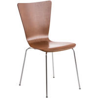 BESUCHERSTUHL Holz Braun - Braun, Holz/Metall (43/84/50cm) - CLP