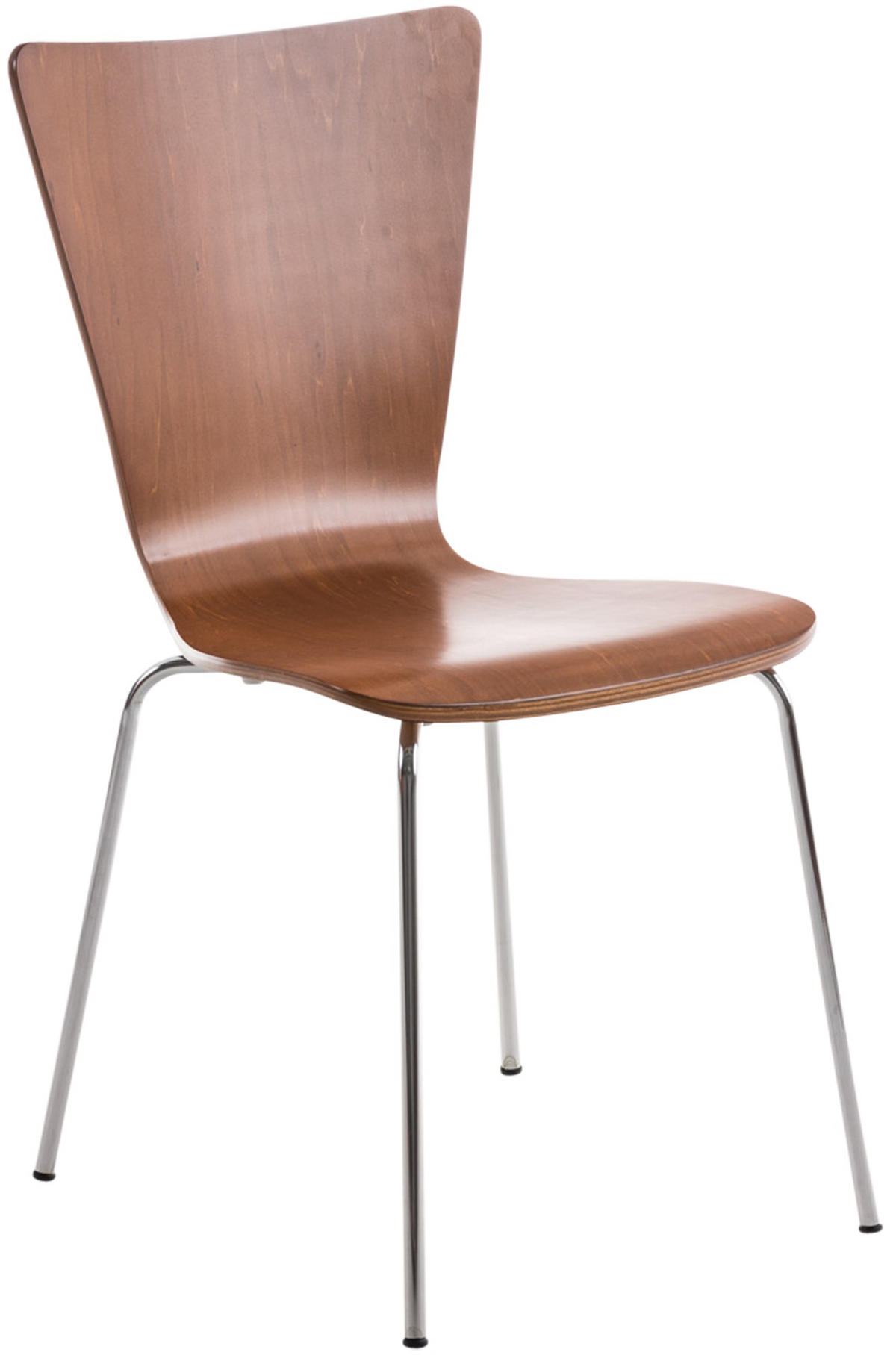 BESUCHERSTUHL Holz Braun - Braun, Holz/Metall (43/84/50cm) - CLP