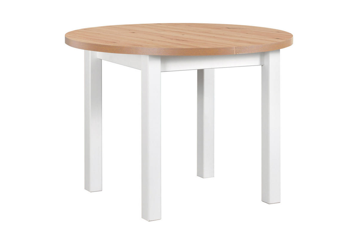 ESSTISCH Poli 4, 100-180 cm, artisan - Eiche Artisan/Weiß, Holz (180/100/76cm) - Leaf Design