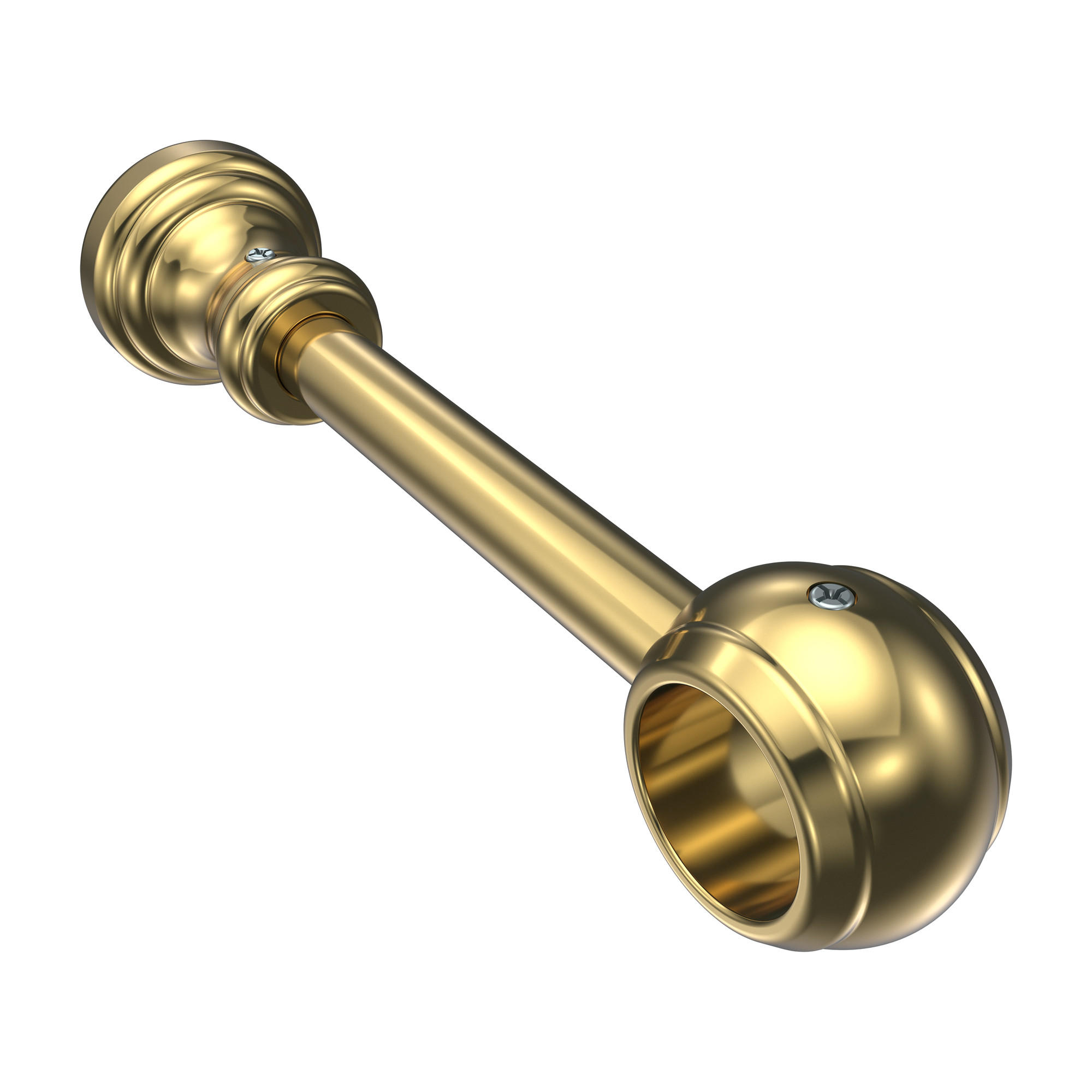 TRÄGER FÜR GARDINENSTANGEN 28 mm Ø, Classic 1-läufig, Messing-farbig - Messingfarben, Kunststoff (19.5/5/5cm) - INTERDECO
