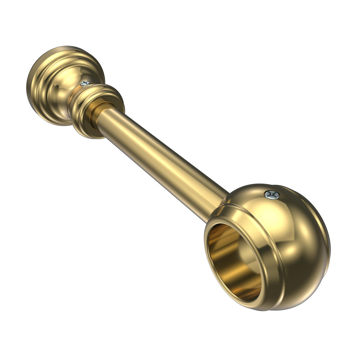 TRÄGER FÜR GARDINENSTANGEN 28 mm Ø, Classic 1-läufig, Messing-farbig - Messingfarben, Kunststoff (19.5/5/5cm) - INTERDECO