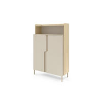 HOCHKOMMODE PAURO 04 103/160/42 cm in Eiche Mavelie / Macadamia - Eichefarben/Beige, Holzwerkstoff (103/160/42cm) - Deine Möbel 24