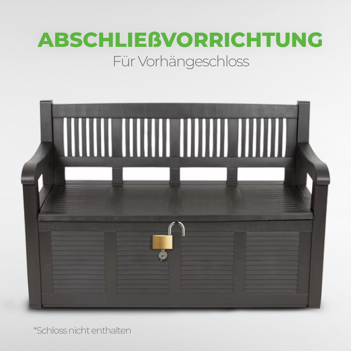 TRUHENBANK 130x60x85 cm ( Schwarz ) UV- und wetterbeständige Sitztruhe mit integrierter Kissenbox für Garten und Balkon - Schwarz, Kunststoff (60/85/130cm) - Bestlivings