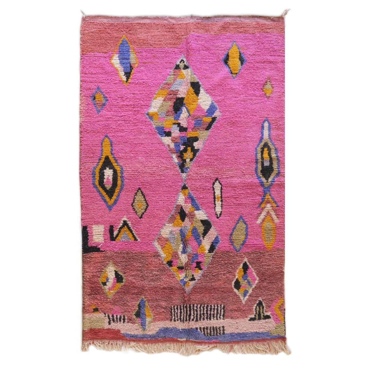 BERBERTEPPICH aus reiner Wolle 196x 312 cm - Pink, Naturmaterialien (196/312cm) - AFK Living